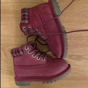 Timberland Purple Boots. Size 5.5 baby/ toddler.